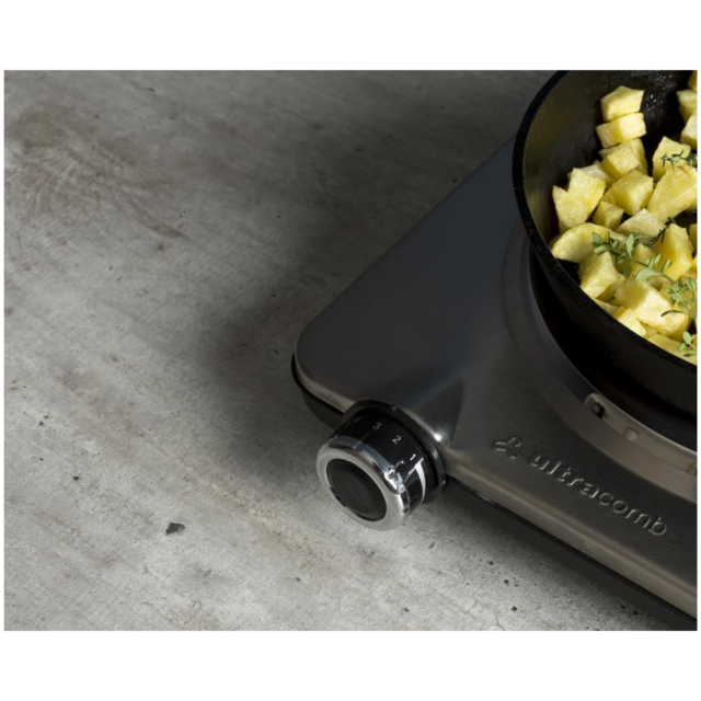 ANAFE ELECTRICO 2 HORNALLAS 2250W ACERO INOX. ULTRACOMB AN-8800