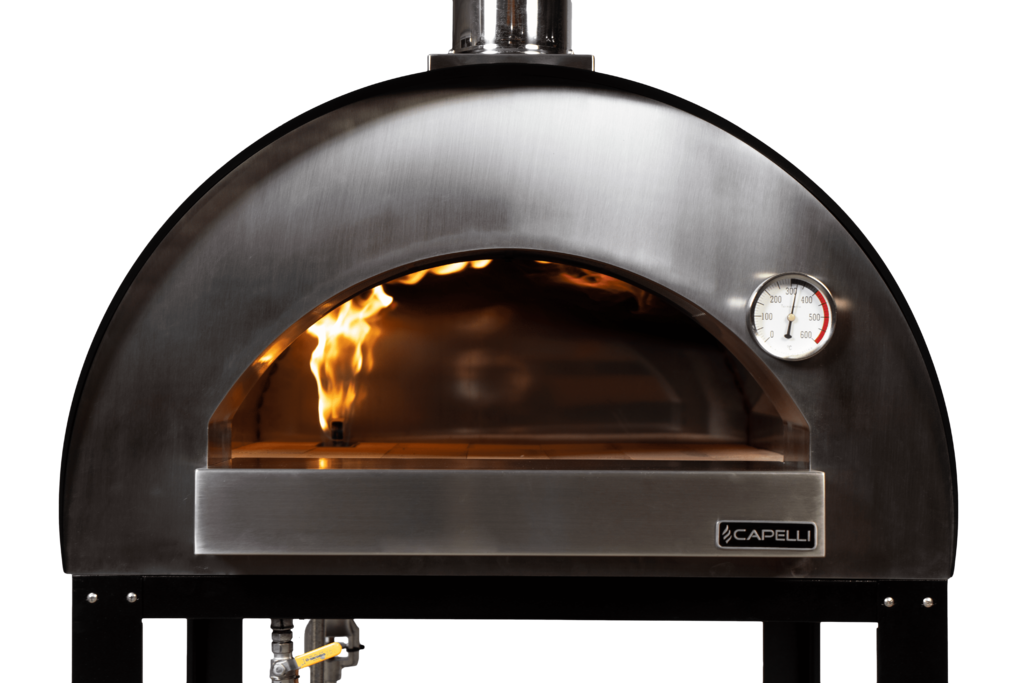 Horno portatil profesional pizza napolitana a gas de acero inoxidable