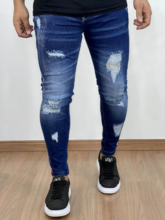 Calça Jeans Super Skinny Destroyed Splash Jay05 - Jay Jones