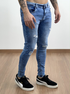 Calça Jeans Médio Super Skinny Destroyed V12 - Creed Jeans na internet