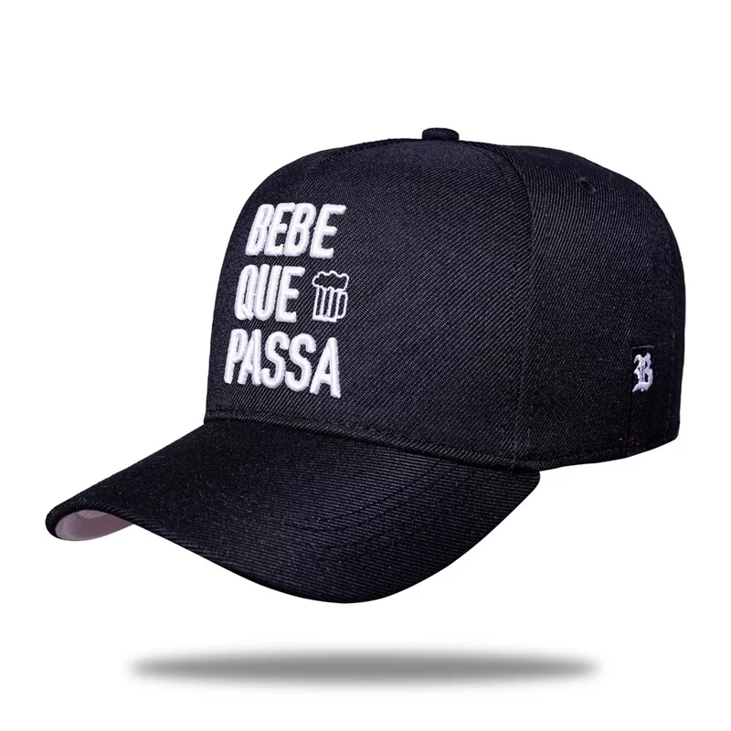 Boné Snapback Bebe Que Passa White Black - Israel e Rodolffo