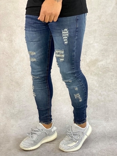 Calça Jeans Super Skinny Destroyed Element - Zip Off na internet