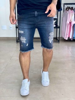Bermuda Jeans Super Skinny Preta Lavada - Creed Jeans