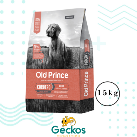 Old prince novel cordero y arroz adultos medium & large - 15 kg +3 kg