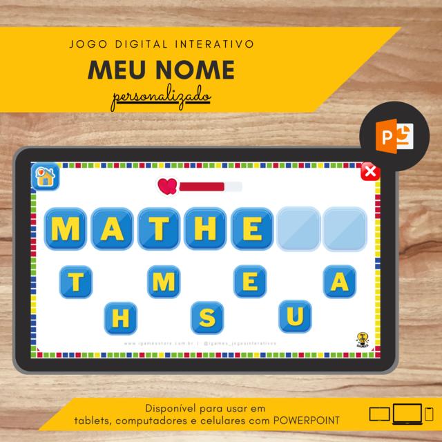 Jogo Digital: Meu Nome (Personalizado)