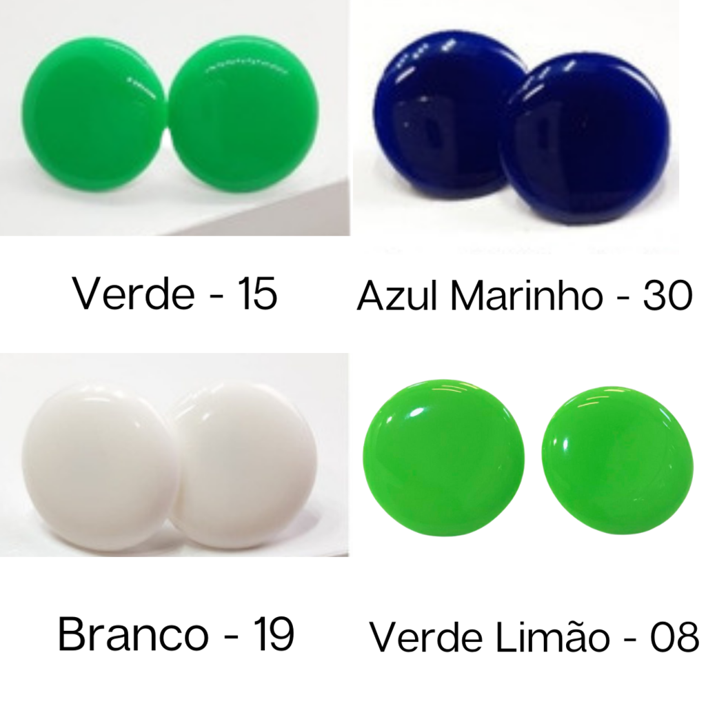 Kit de brincos atacado revenda de botão com 10 pares colorido escolha