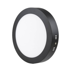 Plafon negro aplique led circular 18w led luz calida - comprar online