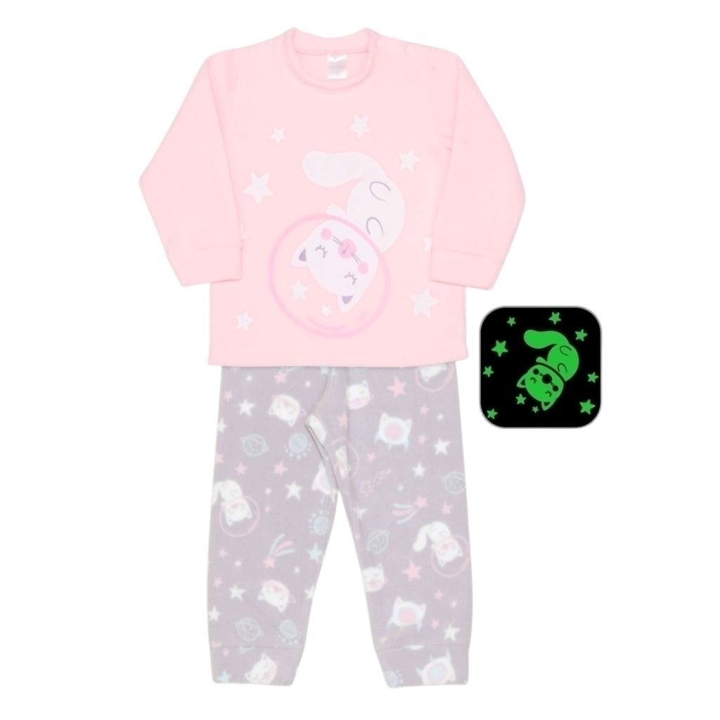 Pijama bebê gatas espaciais de soft - Dedeka