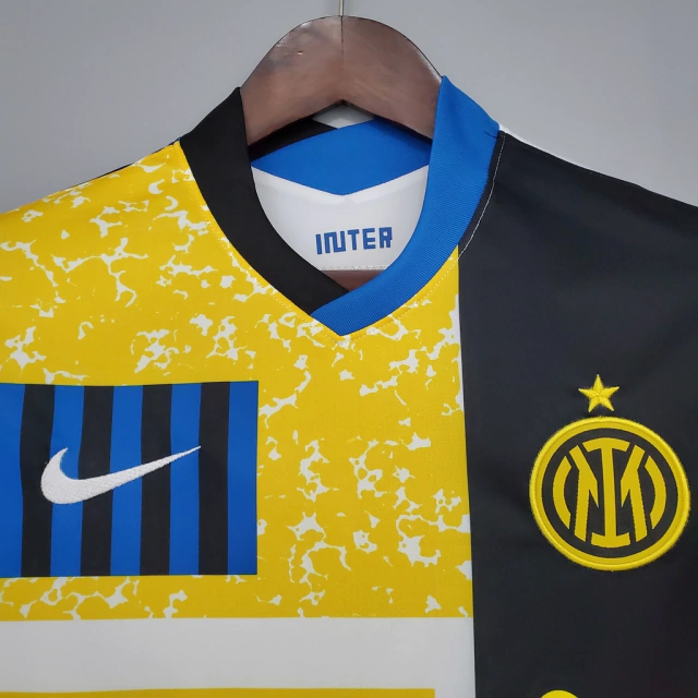 Camisa Inter de Milão Fourth 20/21 - Torcedor/Masculino - Azul, Preto,  Branco e Amarelo - Nike