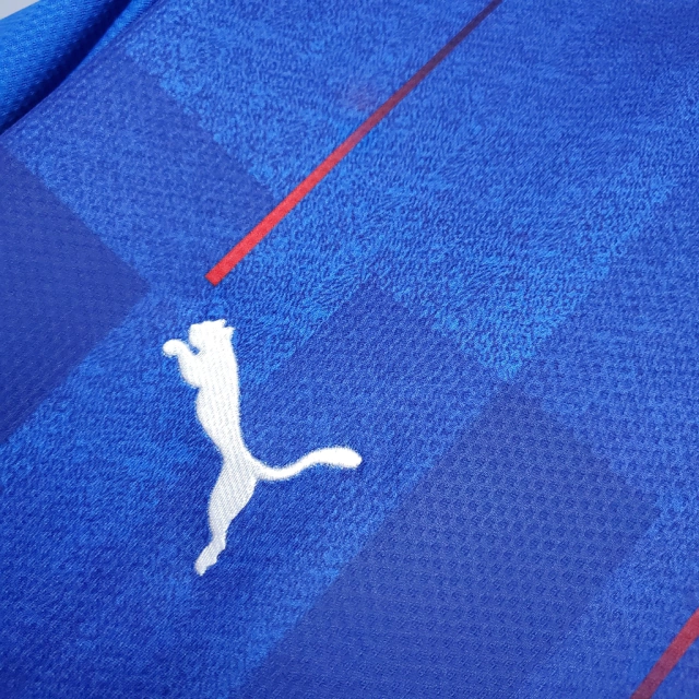 Camisa Islândia Home 20/21 - Torcedor/Masculino - Azul e Branco - Puma