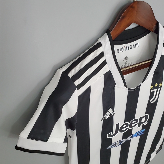 Camisa Juventus Home 21/22 - Torcedor/Feminino - Preto e Branco - Adidas