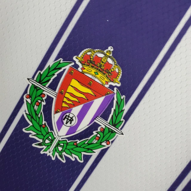 Camisa Real Valladolid Home 21/22 - Torcedor/Masculino - Roxo e Branco -  Adidas