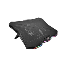 Base para notebook reclinable led rainbow y regulacion de fans