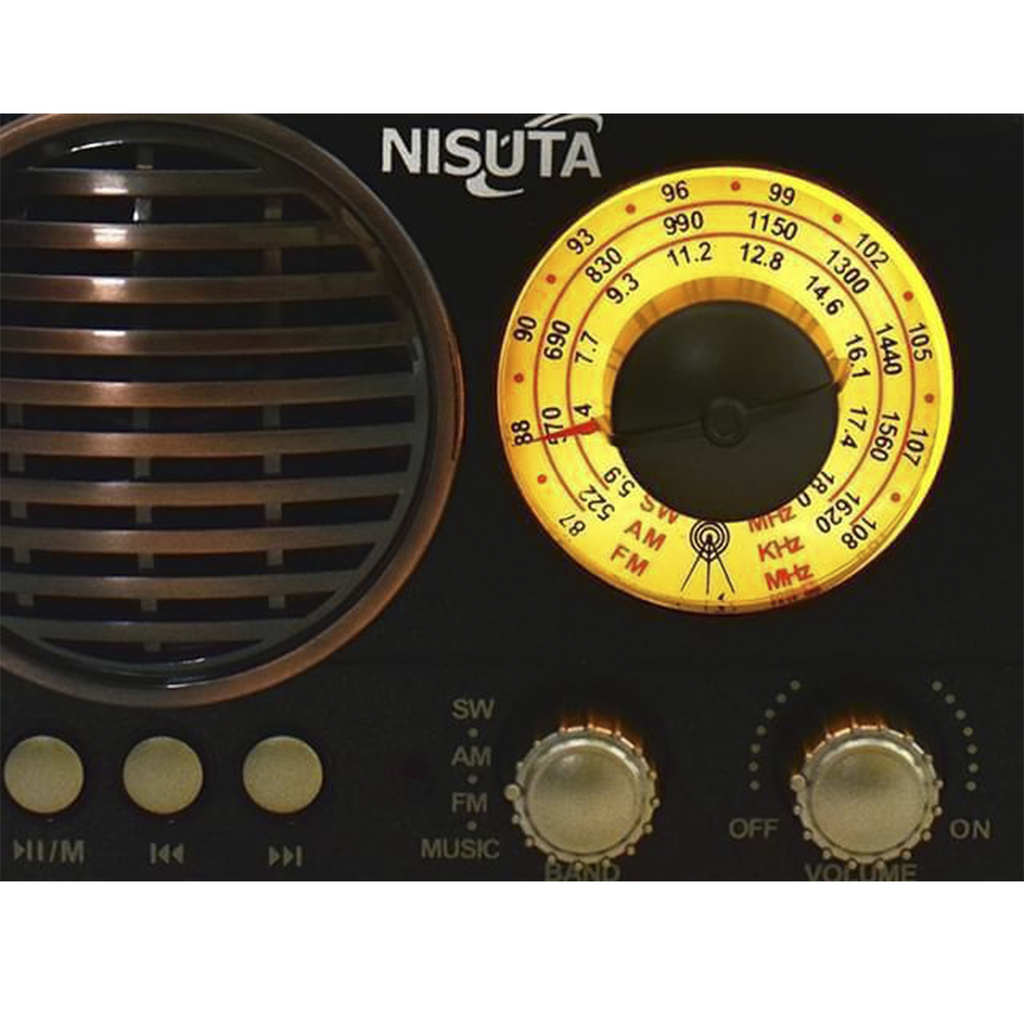 Mini Radio AM/FM Vintage Recargable MP3 Bluetooth USB Tarjetas