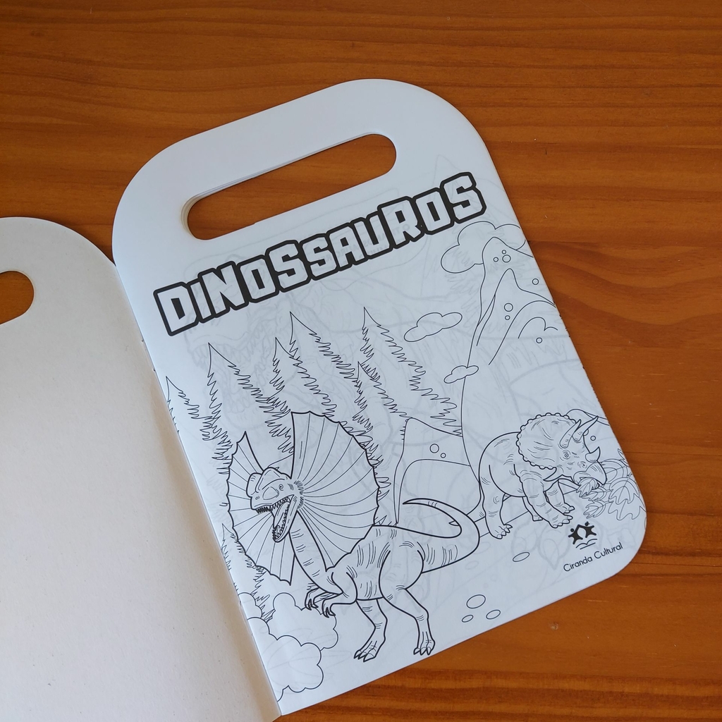 Livro Infantil Colorindo Dinossauros Ciranda Cultural - Papelaria