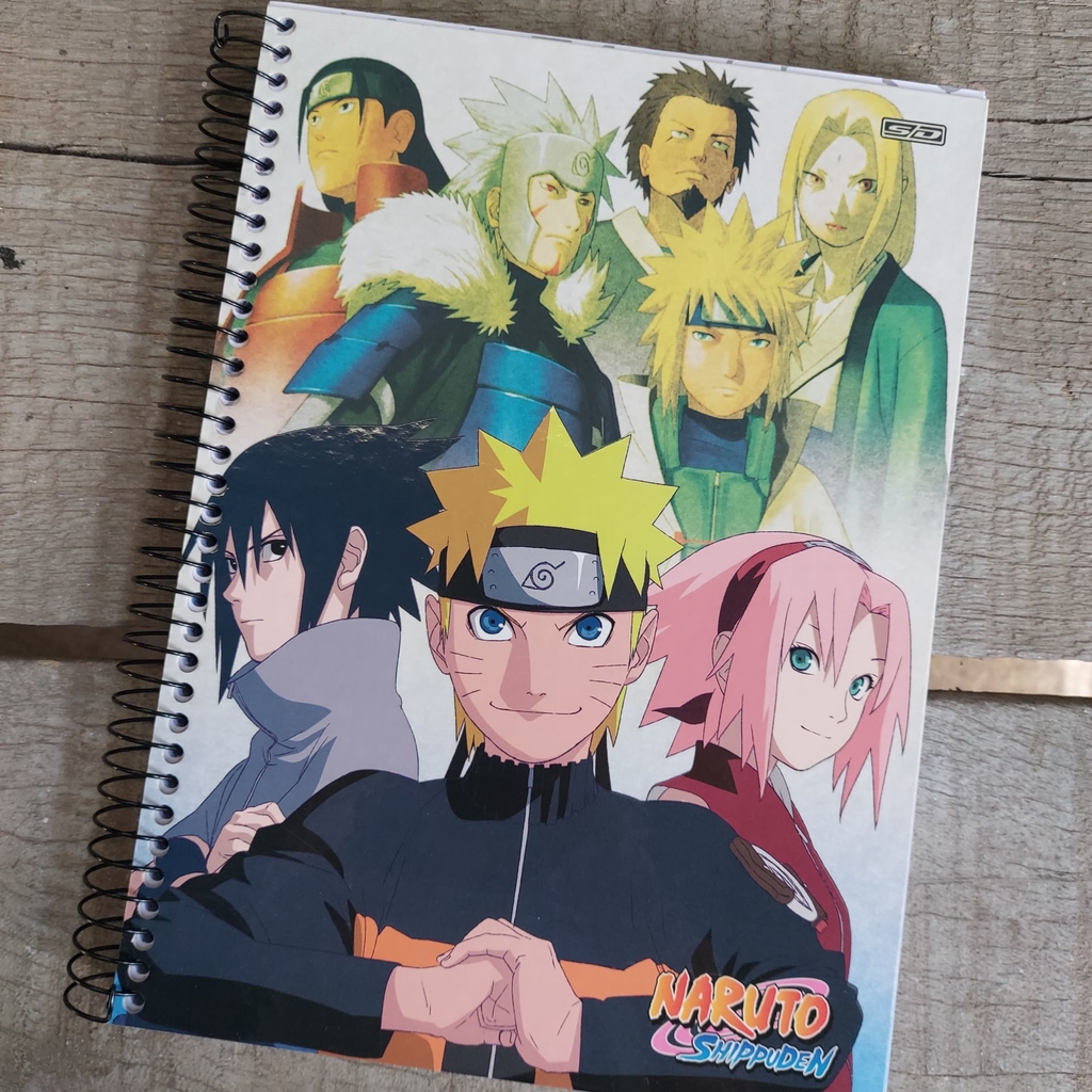 Caderno Espiral Universitário 10 Matérias Naruto 160 Folhas