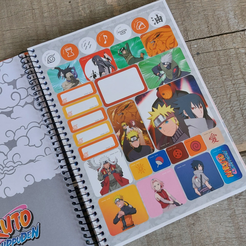 CAPA P/CADERNO 96/FOLHAS NARUTO C/40