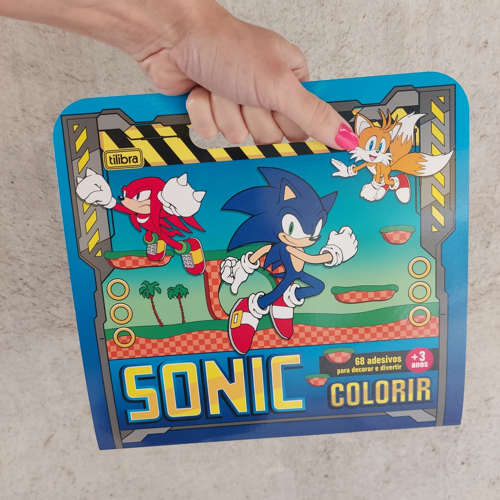 Kit 100 desenhos para colorir Sonic