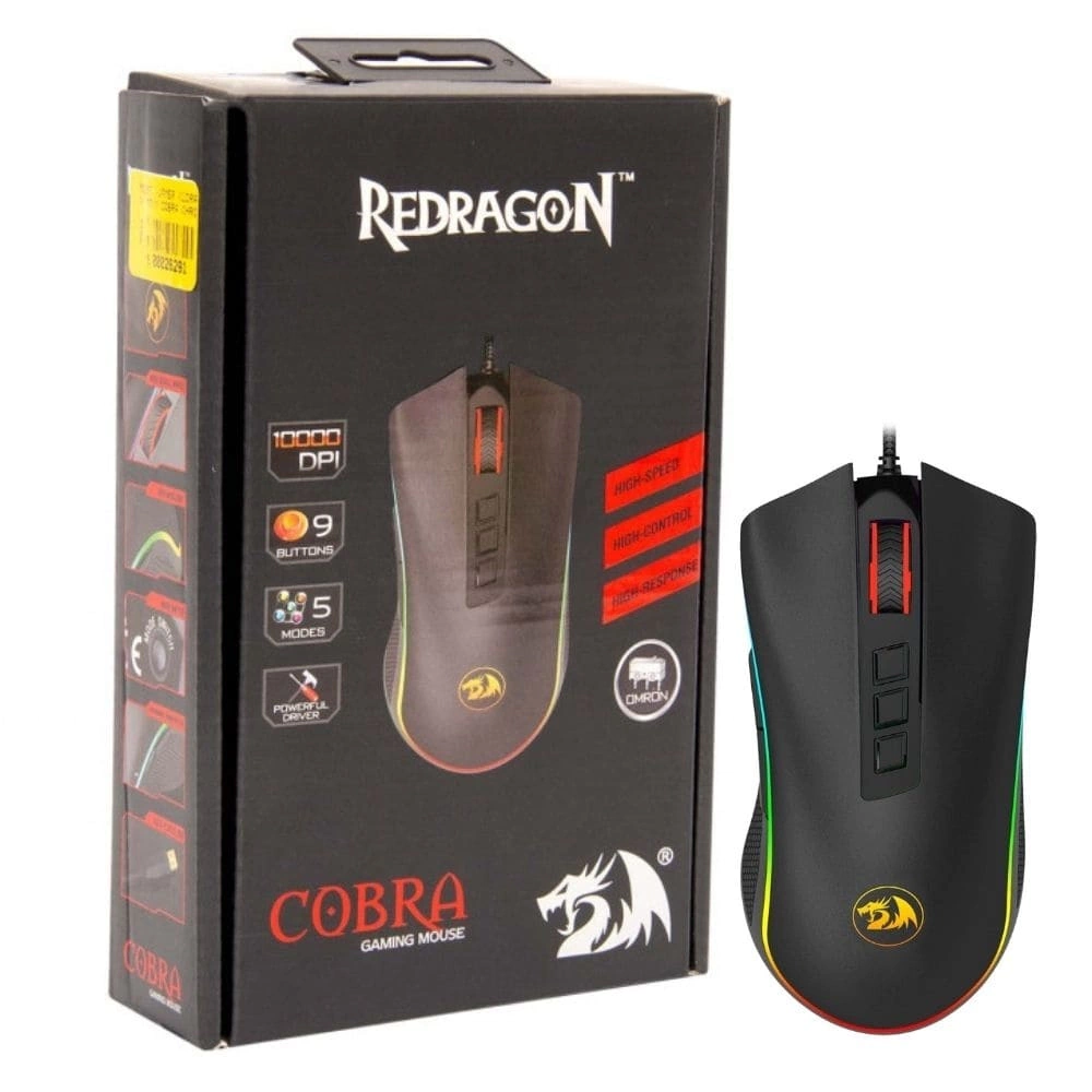 Mouse Gamer RGB Chroma Cobra Preto Redragon M711