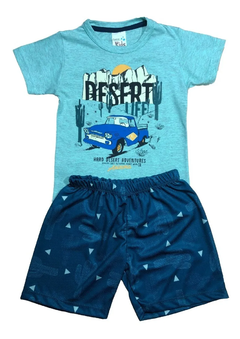 Kit 3 Conjunto Infantil Camiseta Bermuda Sublimada Menino