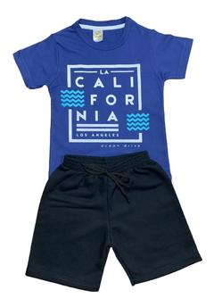 Kit 8 Conjunto Masculino Camiseta e Bermuda Malha Moletom - comprar online