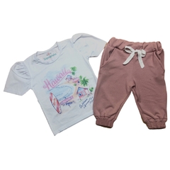 Kit 5 Conjunto Blusa Calça Capri Infantil Juvenil Fashion - loja online