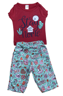 Kit 4 Conjunto de Roupa Infantil Camiseta Short Menina - loja online