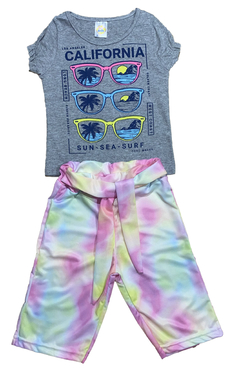 Kit 8 Conjunto de Roupa Infantil Camiseta Short Menina - loja online