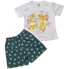 Kit 5 Pijama Infantil Blusa Short Menina Divertida - Atacado - comprar online
