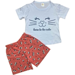 Imagem do Kit 8 Pijama Infantil Blusa Short Menina Divertida - Atacado