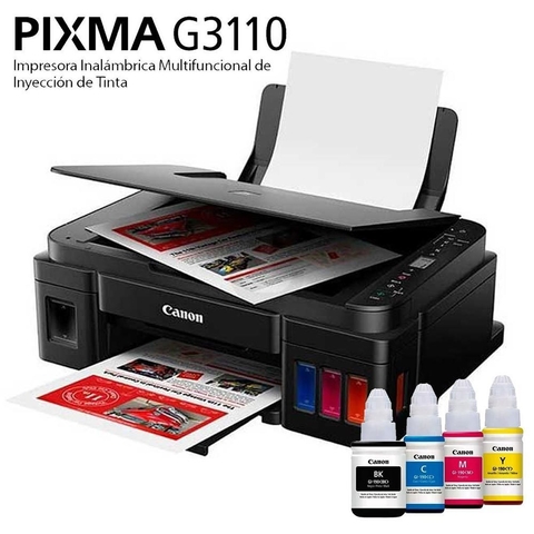 Impresora inalámbrica multifuncional PIXMA G3110