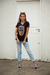 Camiseta Alongada Gola V - Scribble Skull - comprar online