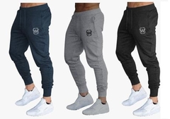 [MS0149] Kit 02 calças de moletom masculina slim sport academia wooks - Malibu Shopping