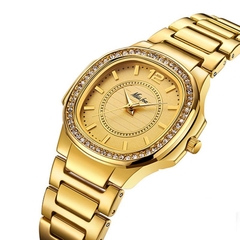 [MS0018] Relógios Geneva Designer De luxo em quartzo dourado. - comprar online