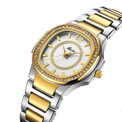 [MS0018] Relógios Geneva Designer De luxo em quartzo dourado. na internet