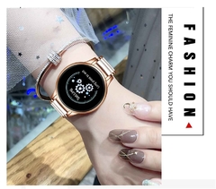 [MS0017] Relógio inteligente de luxo, frequência cardíaca, pressão arterial, esporte, multifuncional, para IOS, Android. - Malibu Shopping