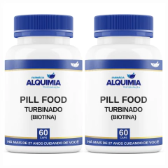 Pill Food Turbinado Acréscimo De Biotina 60 Cápsulas - Farmácia Alquimia