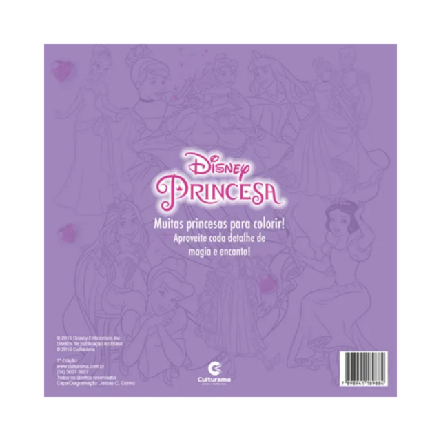 Livro Desenhos Para Colorir Disney Princesas Arte e Cor Culturama