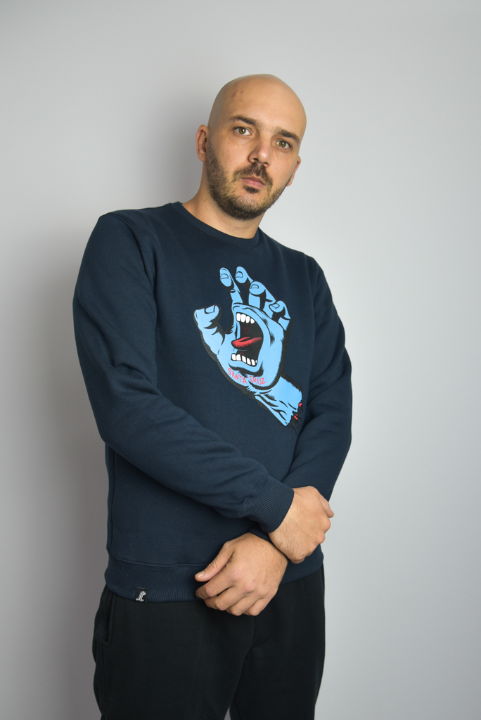 santa cruz hand splatter mens moletom com capuz