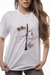 Camiseta T-shirt estampada com flauta e pássaros unissex