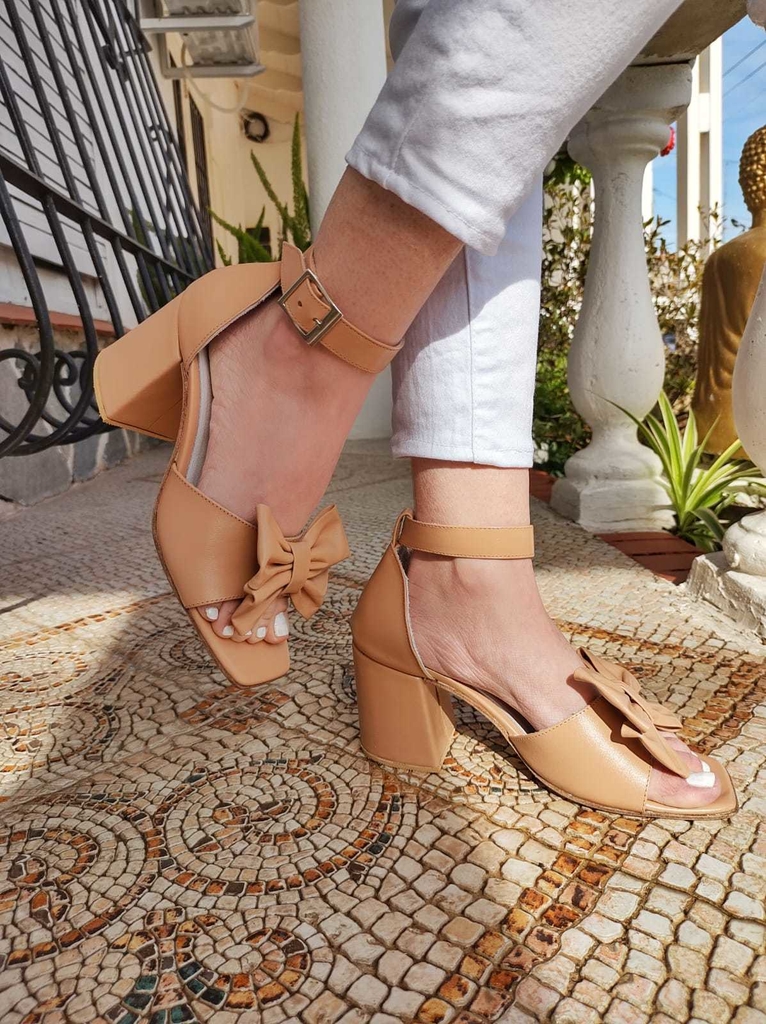 Sandalias Tacón Metalizadas Rosa - PERA LIMONERA