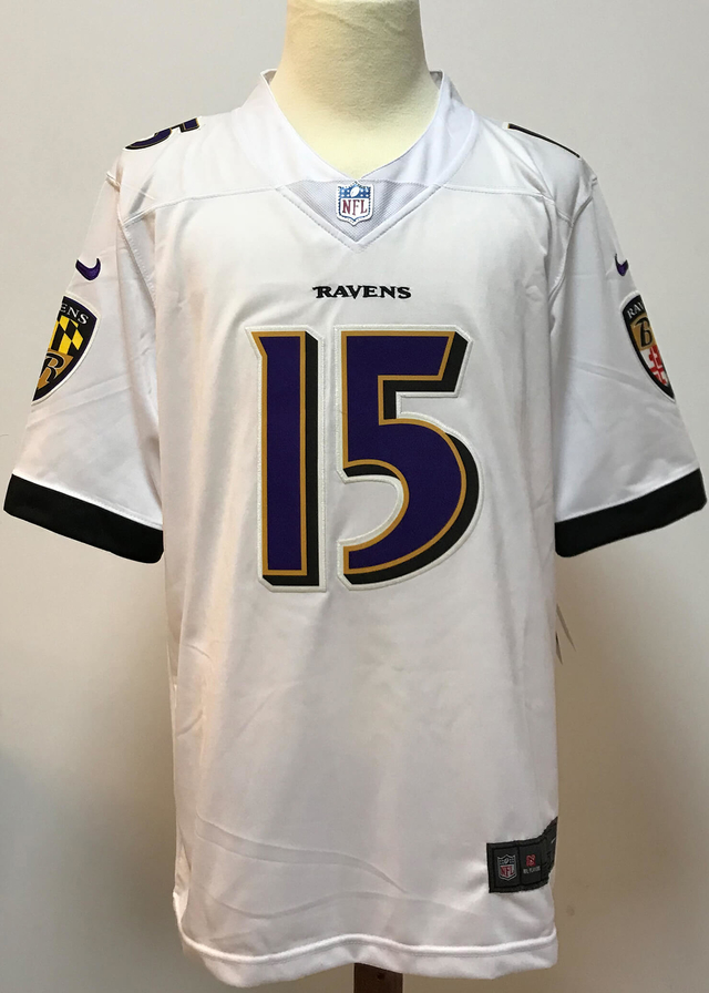 Camisa Jersey Baltimore Ravens - 8 Lamar Jackson - 14 Sammy Watkins - 15  Marquise Brown - 52 Ray Lewis