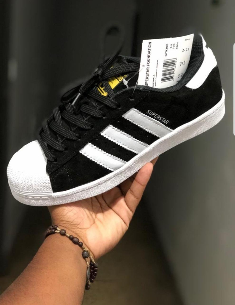 TÊnis Adidas Superstar Foundation Preto Veludo - Importado