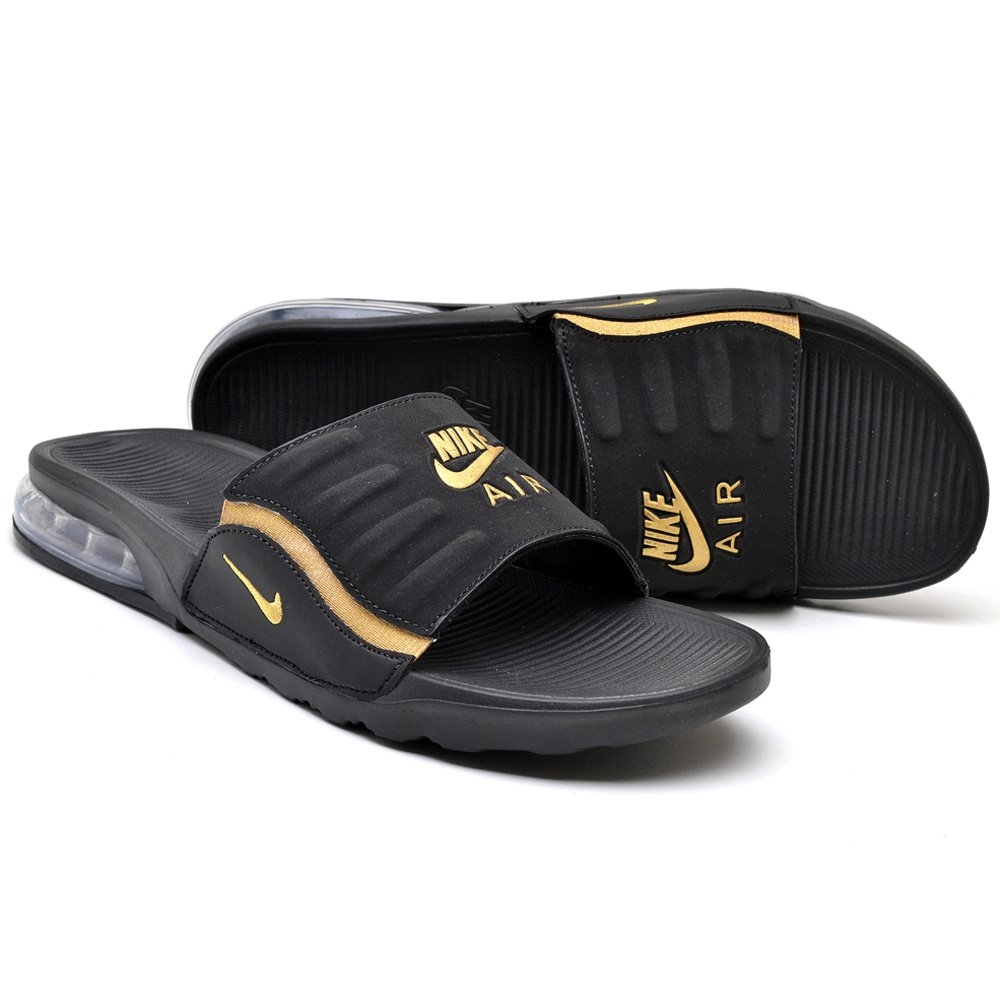Chinelo Nike Slip Candem Preto e Dourado - Nunnus Store