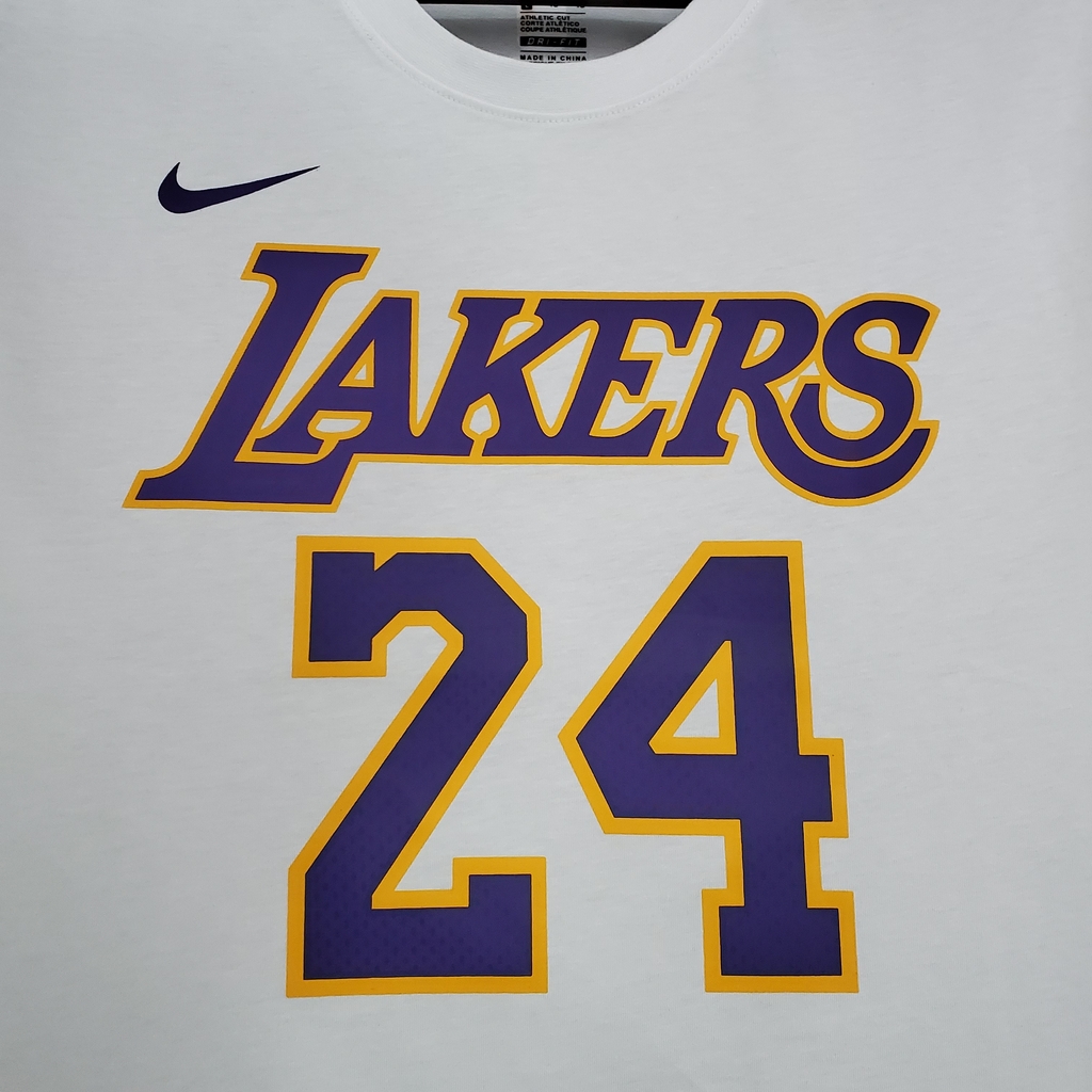 Camiseta Los Angeles Lakers Nike Dri-FIT - Kobe Bryant #24 Branca