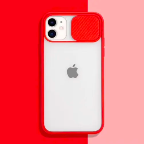 Capinha Iphone 11 com Protetor de câmera (vermelho)