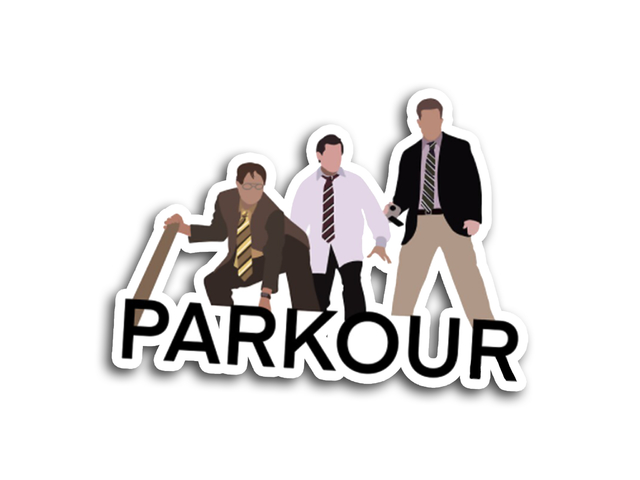 sticker the office parkour - Comprar en Sticker Market