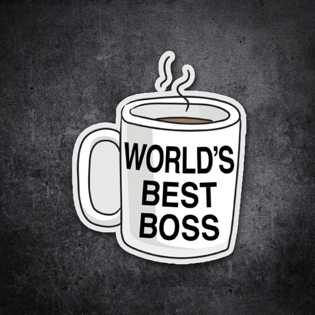 The Office World's Best Boss Taza Sticker Market