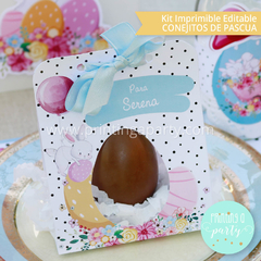 kit imprimible pascua conejo decoración pascuas