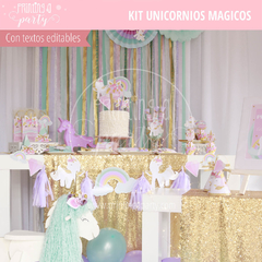 fiesta unicornios decoración cumpleaños